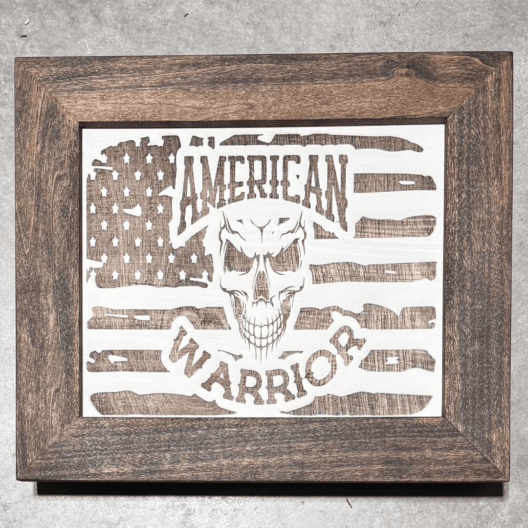 American Warrior Hidden Gun Shadow Box