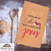 Coffee and Jesus Cotton Dish Towel