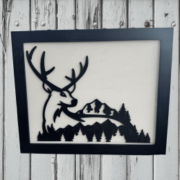 Deer Mountain Hidden Gun Shadow Box