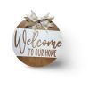 Welcome To Our Home Door Wreath with Interchangeable Bows