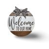 Welcome To Our Home Door Wreath with Interchangeable Bows