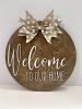 Welcome To Our Home Door Wreath with Interchangeable Bows